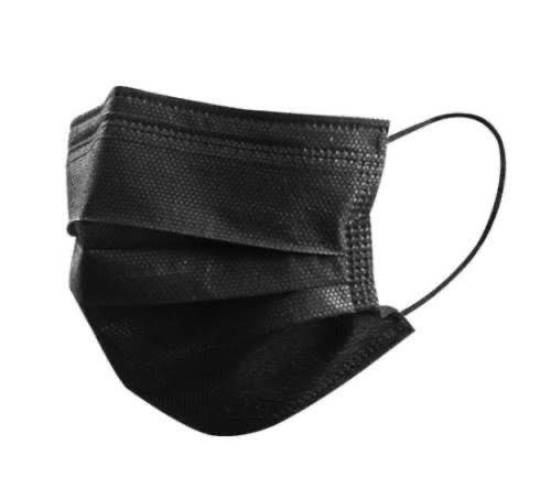 Full Ultrasonic 3 Layer Medical Surgical Mask Black